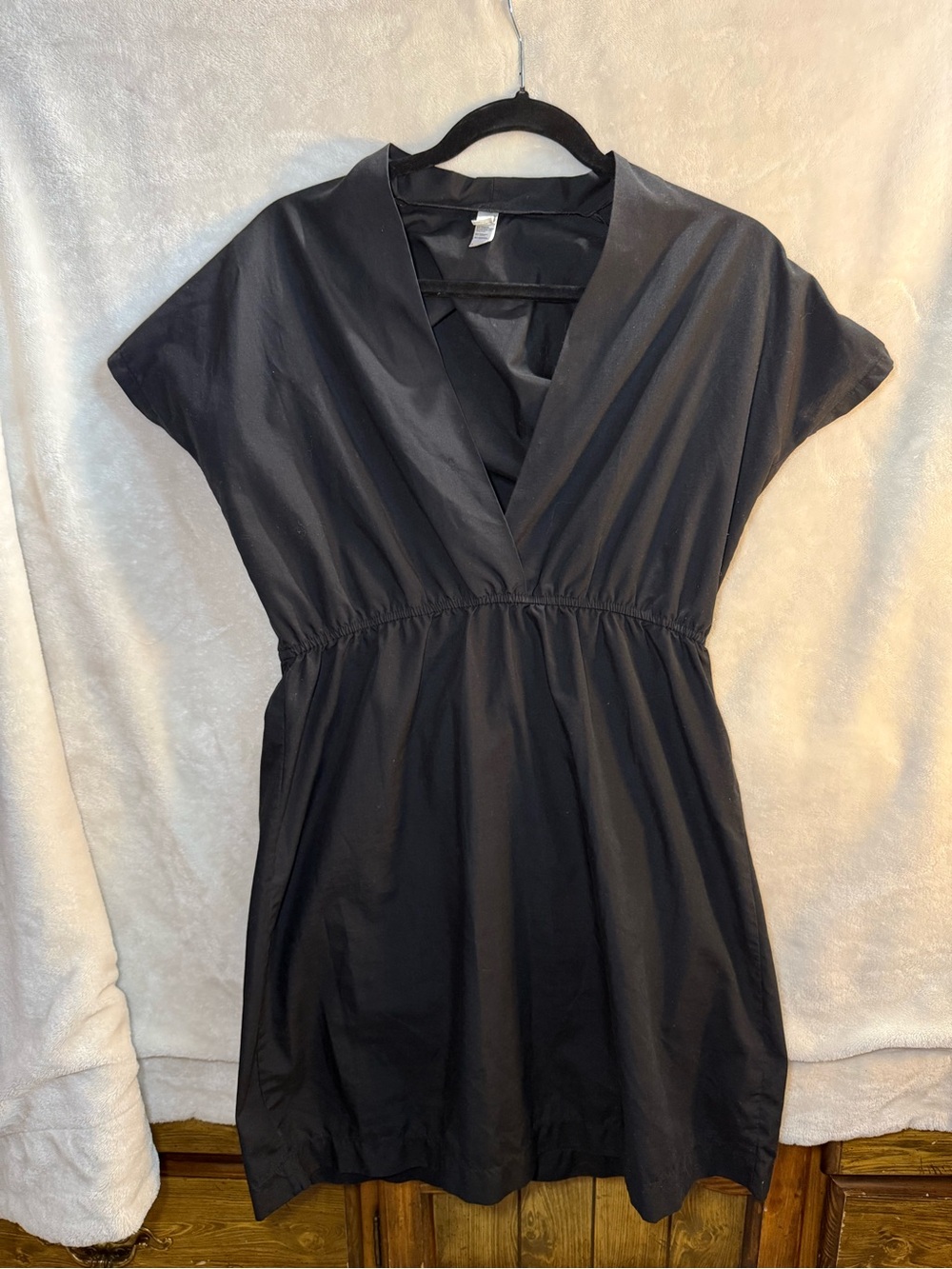 American Apparel Black V-Neck Women’s Dress